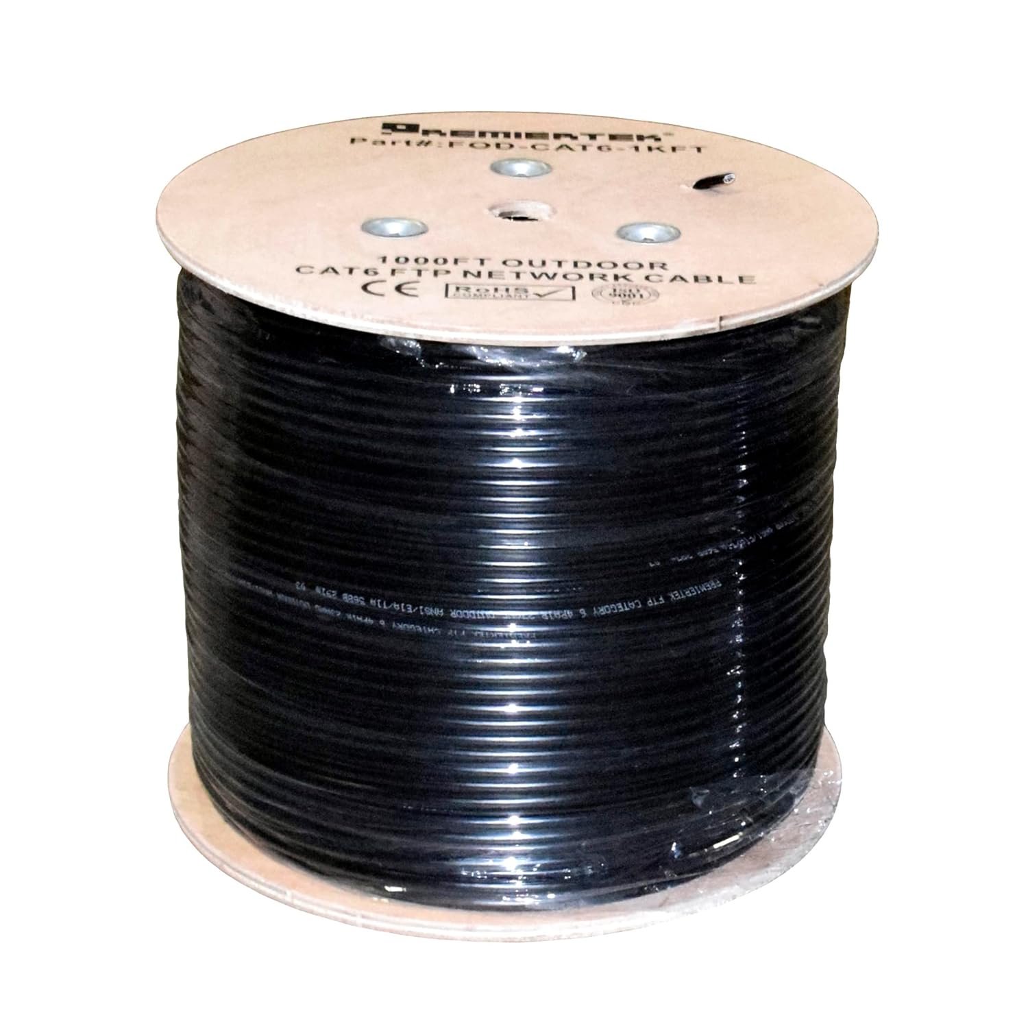 Premiertek Outdoor 1000ft Cat6 Network Cable for Reliable Connectivity