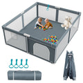 Foldable Baby Playpen 71x79 in Collapsible Play Yard - Fast Setup