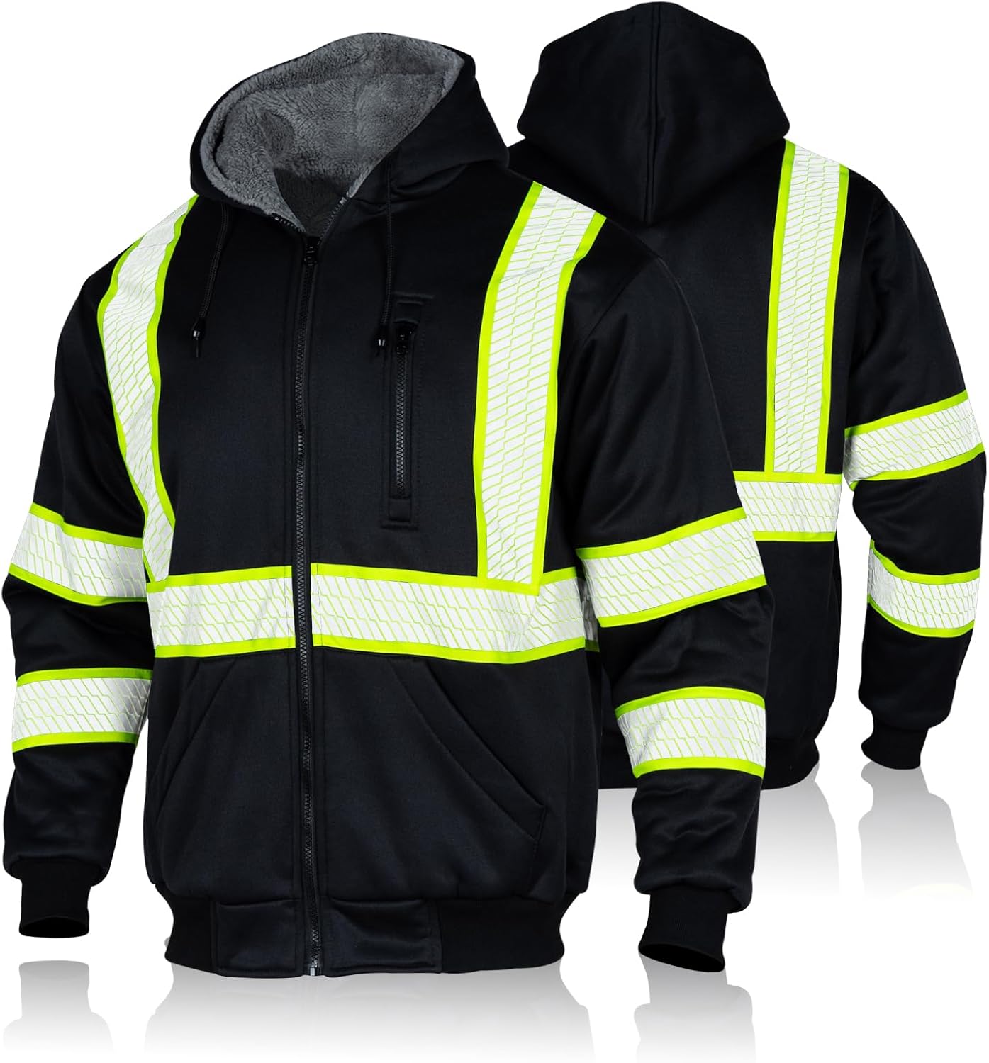 FONIRRA Men's High Visibility Safety Hoodie for Work and Play