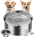 Dog Water Bowl No Spill 3L Stainless Steel - Slow Drink, No Mess