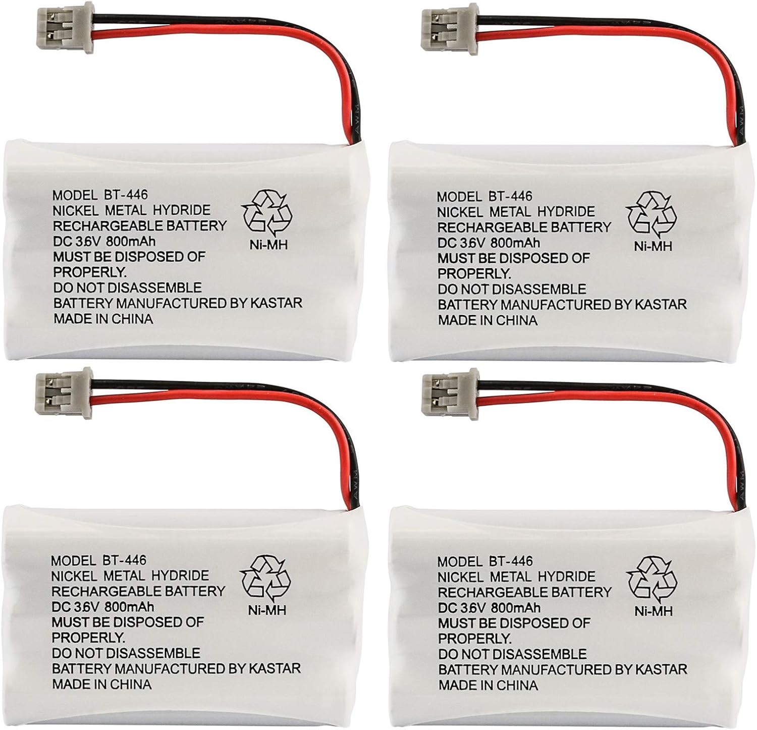 Long-Lasting Uniden Phone Battery Pack of 4 - 800MAH