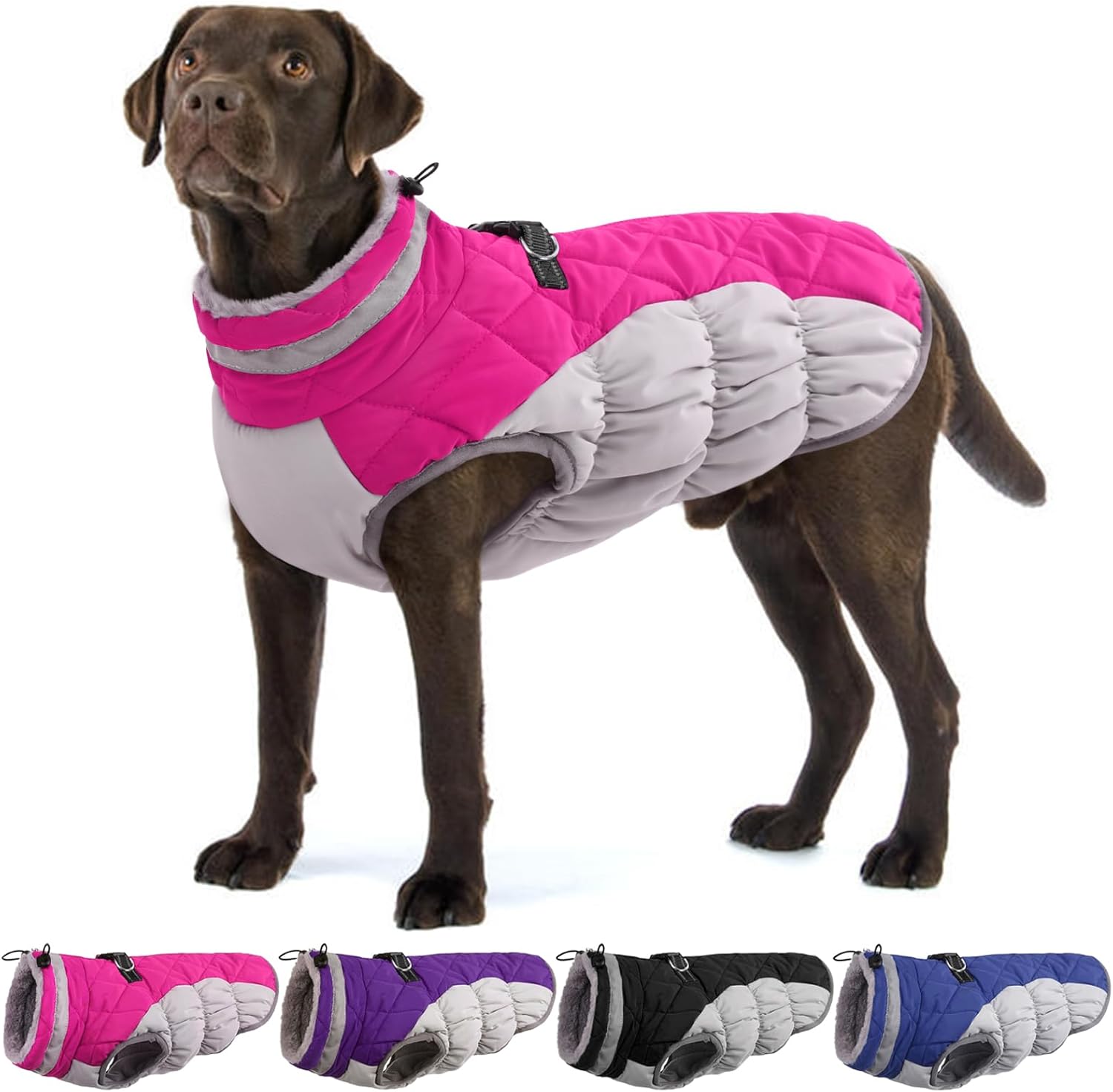 Dog Winter Jacket Cozy Reflective Waterproof Windproof Warm