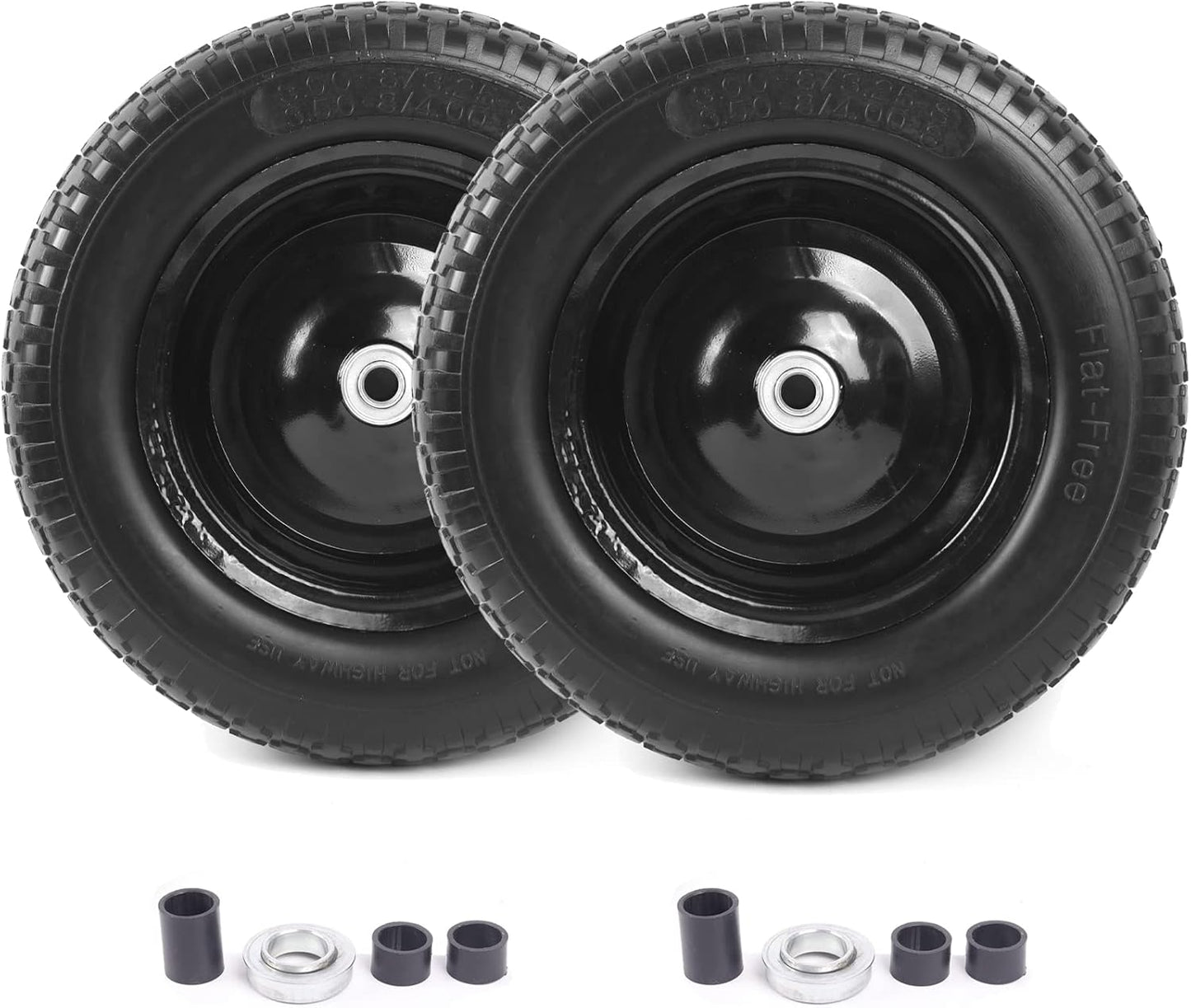 4.80/4.00-8 Flat Free Tire and Wheel for Wheelbarrows