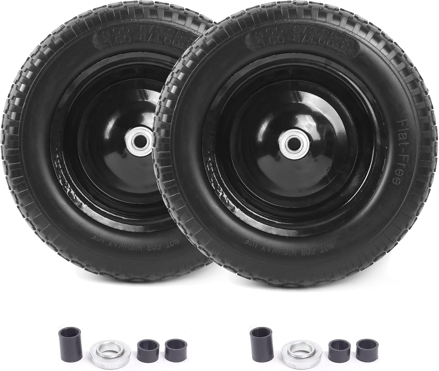4.80/4.00-8 Flat Free Tire and Wheel for Wheelbarrows