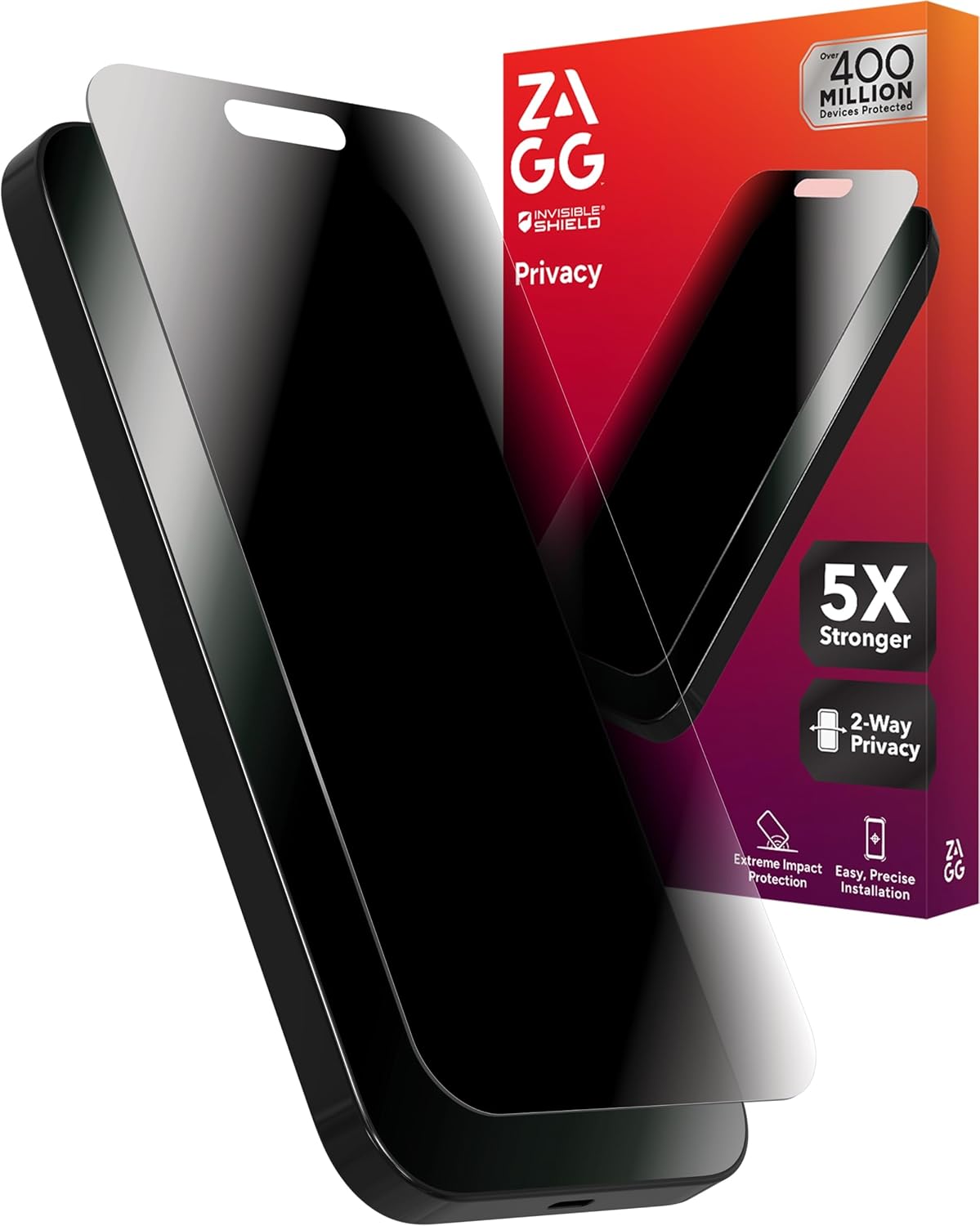 ZAGG Glass Elite Privacy Screen Protector for iPhone 15 Pro