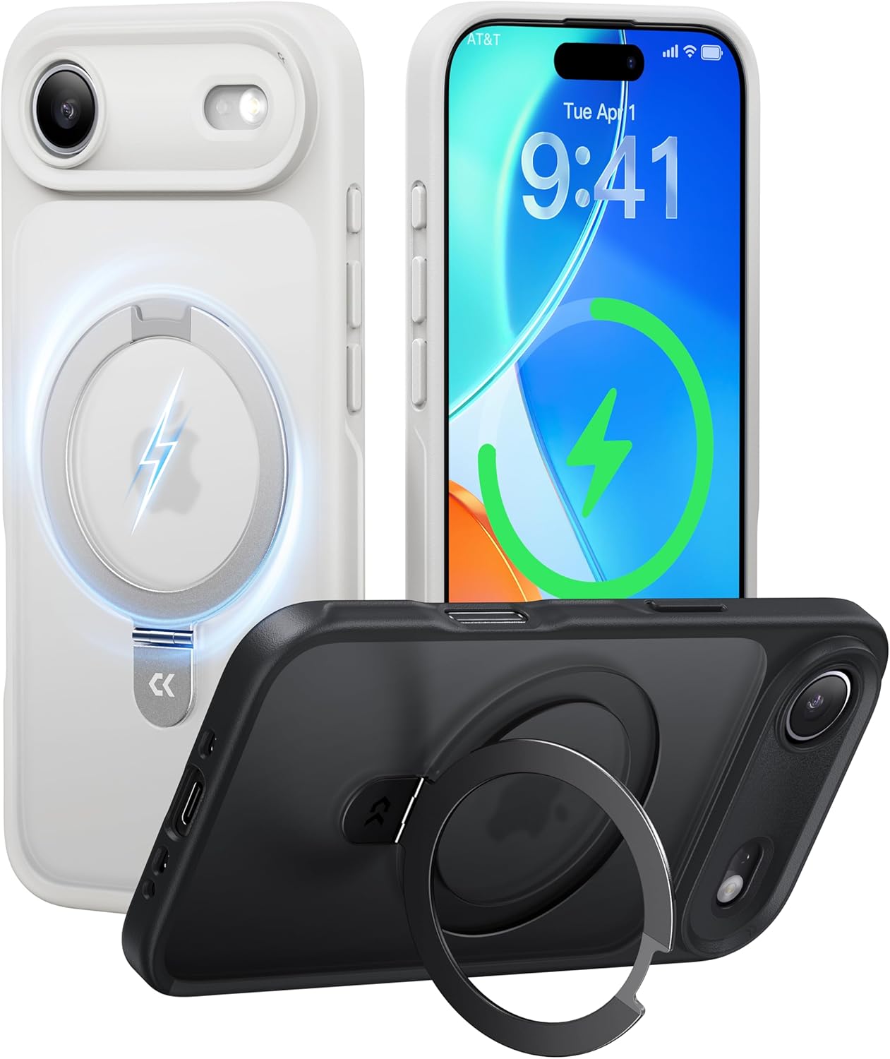 CASEKOO iPhone 17 Air Case with Magnetic Invisible Stand