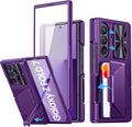 Samsung Galaxy Z Fold 7 Case with Card Holder RFID Blocking - Purple