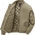 Gopune Men's Windproof Quilted Bomber Jacket - Warm Water Resistant