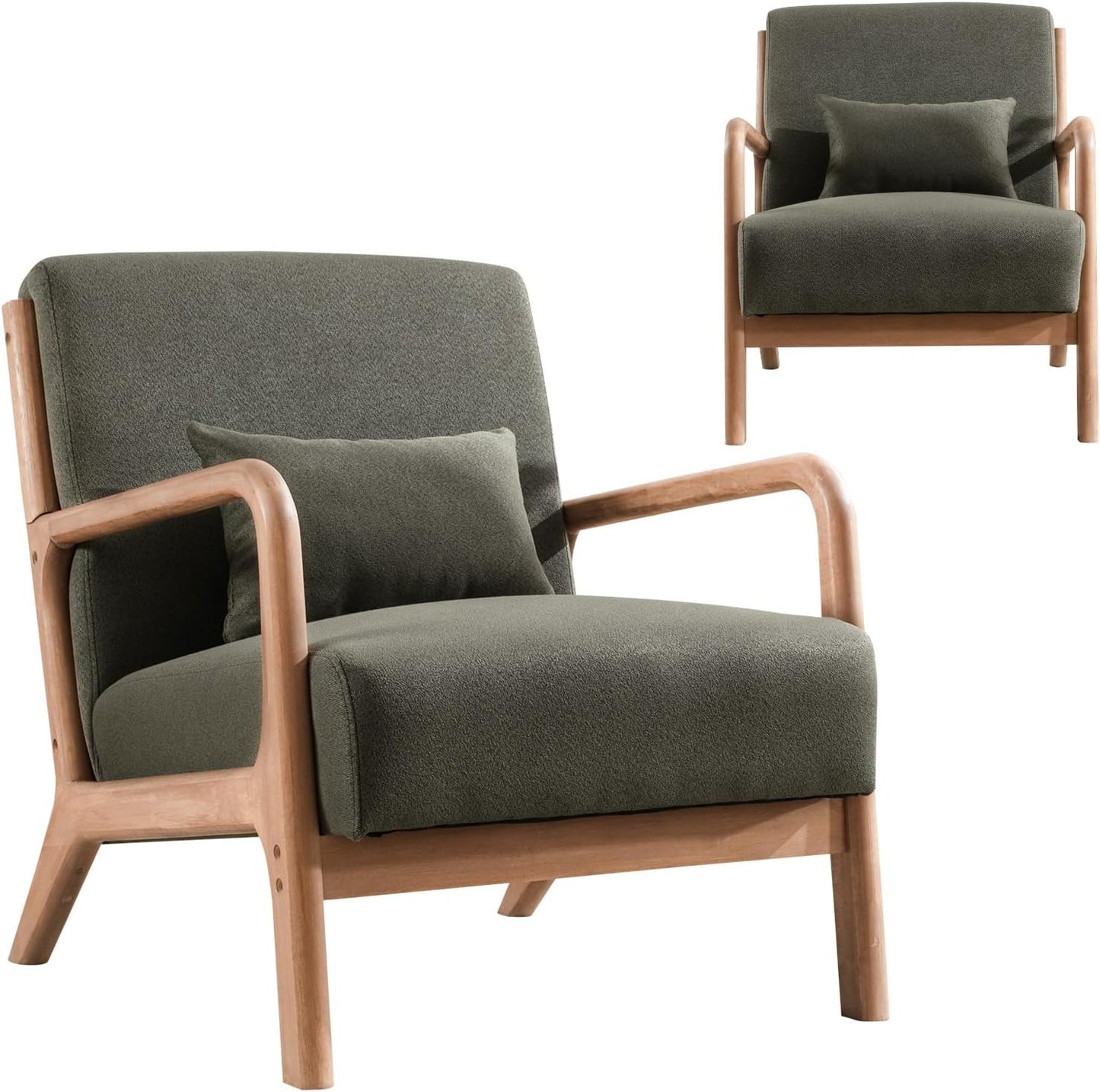 Mid-Century Modern Accent Chair Set of 2 for Cozy Spaces