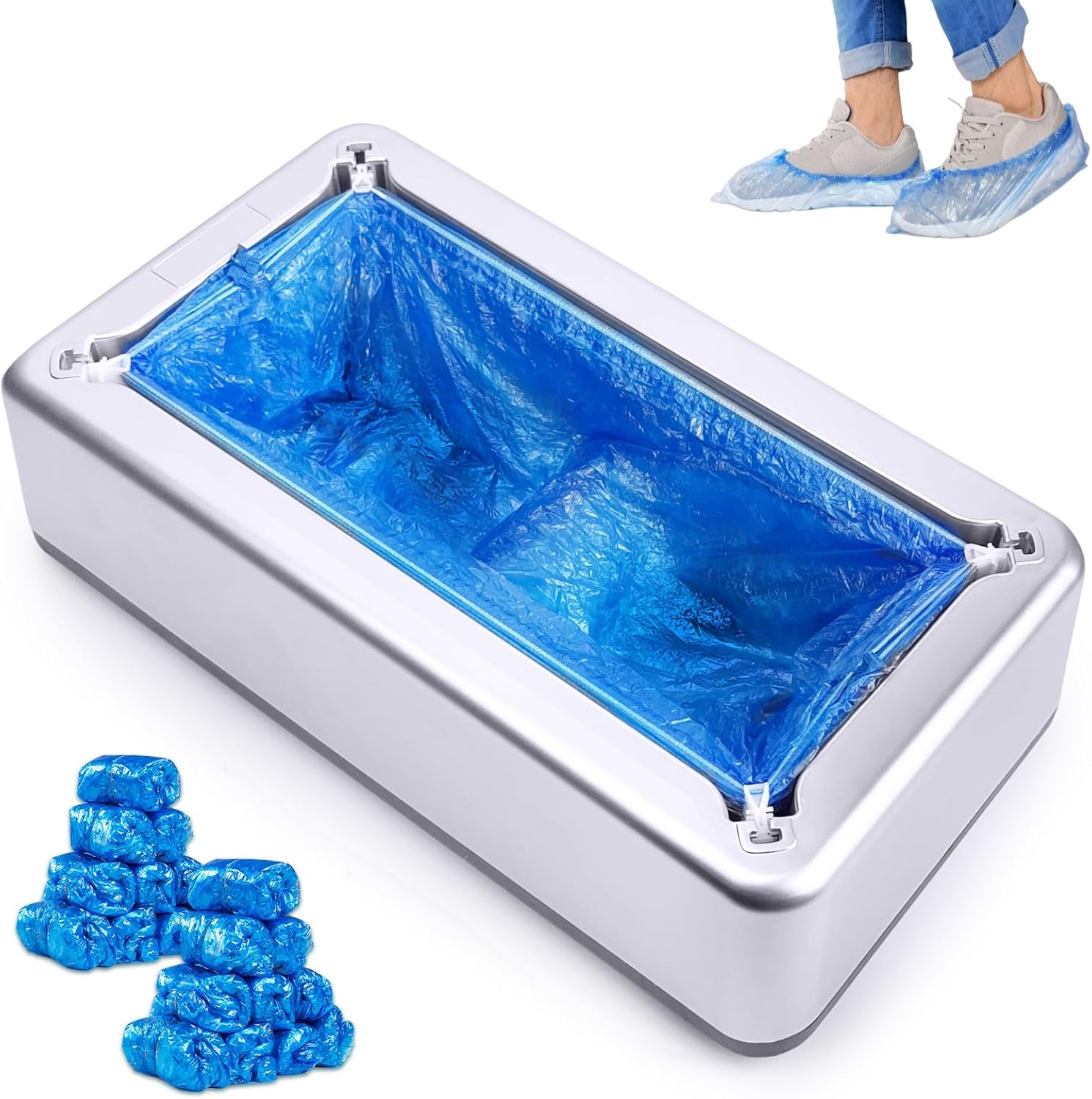 Automatic Shoe Cover Dispenser with 200pcs Disposable Covers