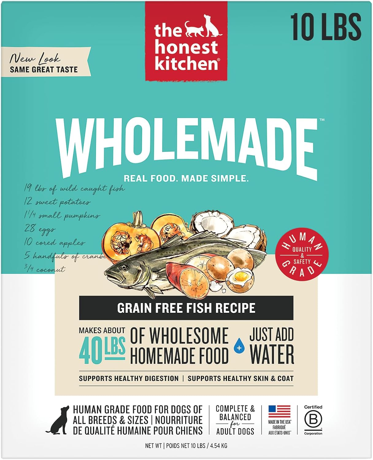 Wholemade Dehydrated Grain Free Fish Dog Food for Healthy Pets