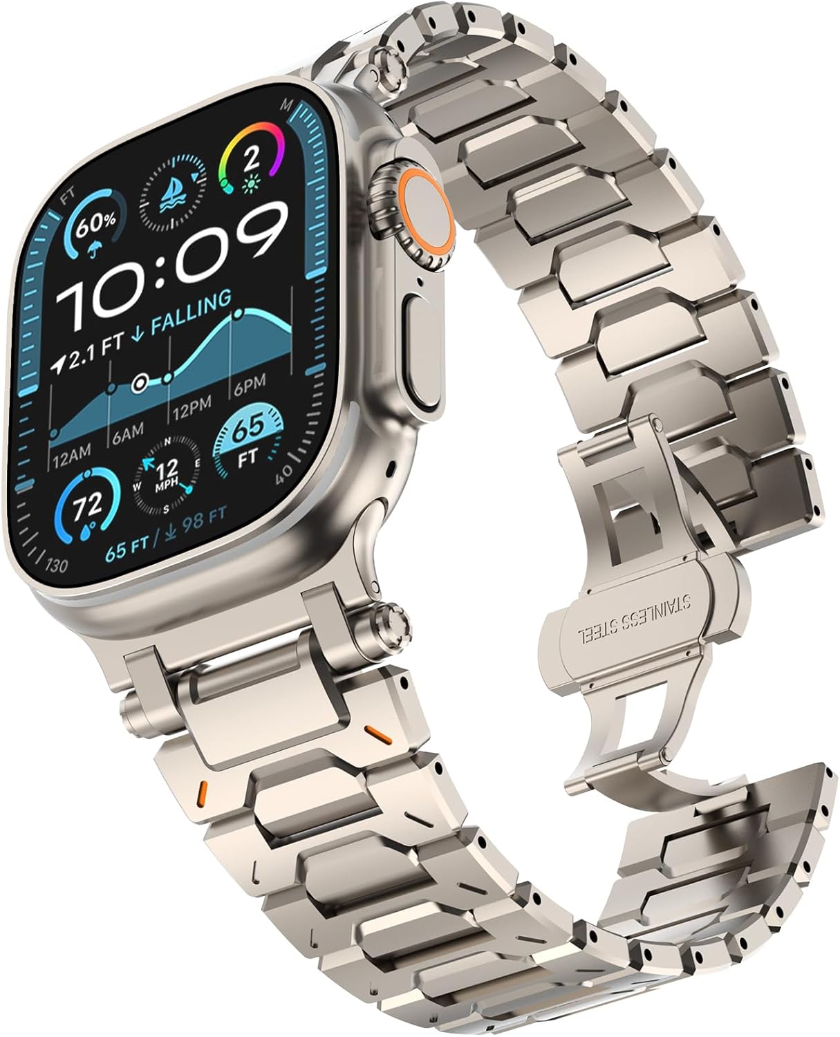 Upgraded Metal Connector Band for Apple Watch