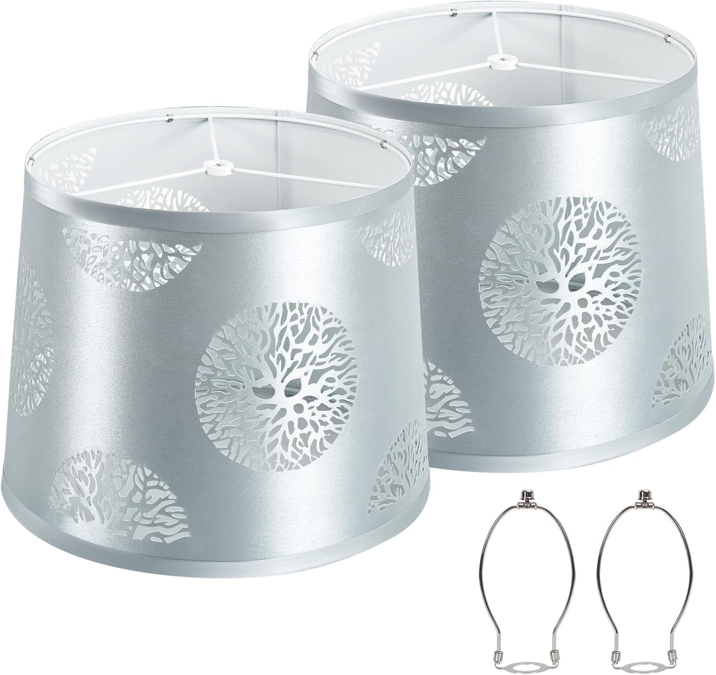 Drum Lamp Shades Set of 2 Replacement for Table and Floor Lamps