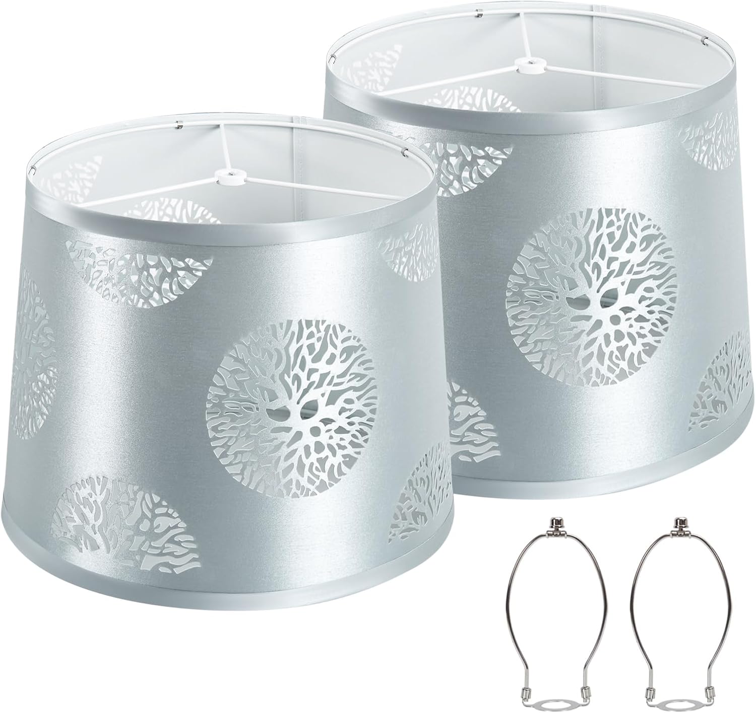 Drum Lamp Shades Set of 2 Replacement for Table and Floor Lamps