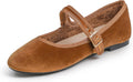 FEVERSOLE Women's Soft Cushion Mary Jane Flats - Extra Padded