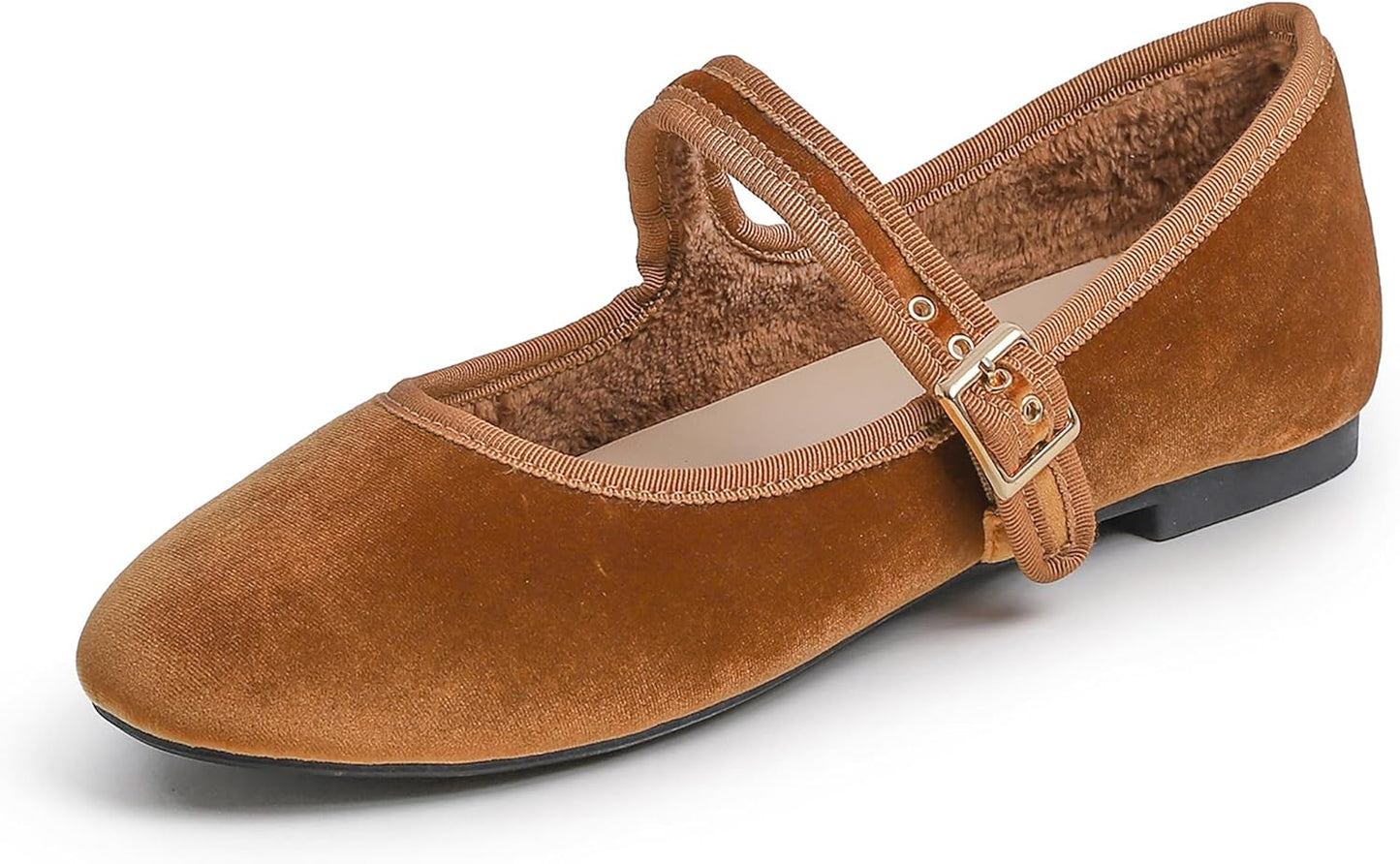 FEVERSOLE Women's Soft Cushion Mary Jane Ballet Flats for Comfort