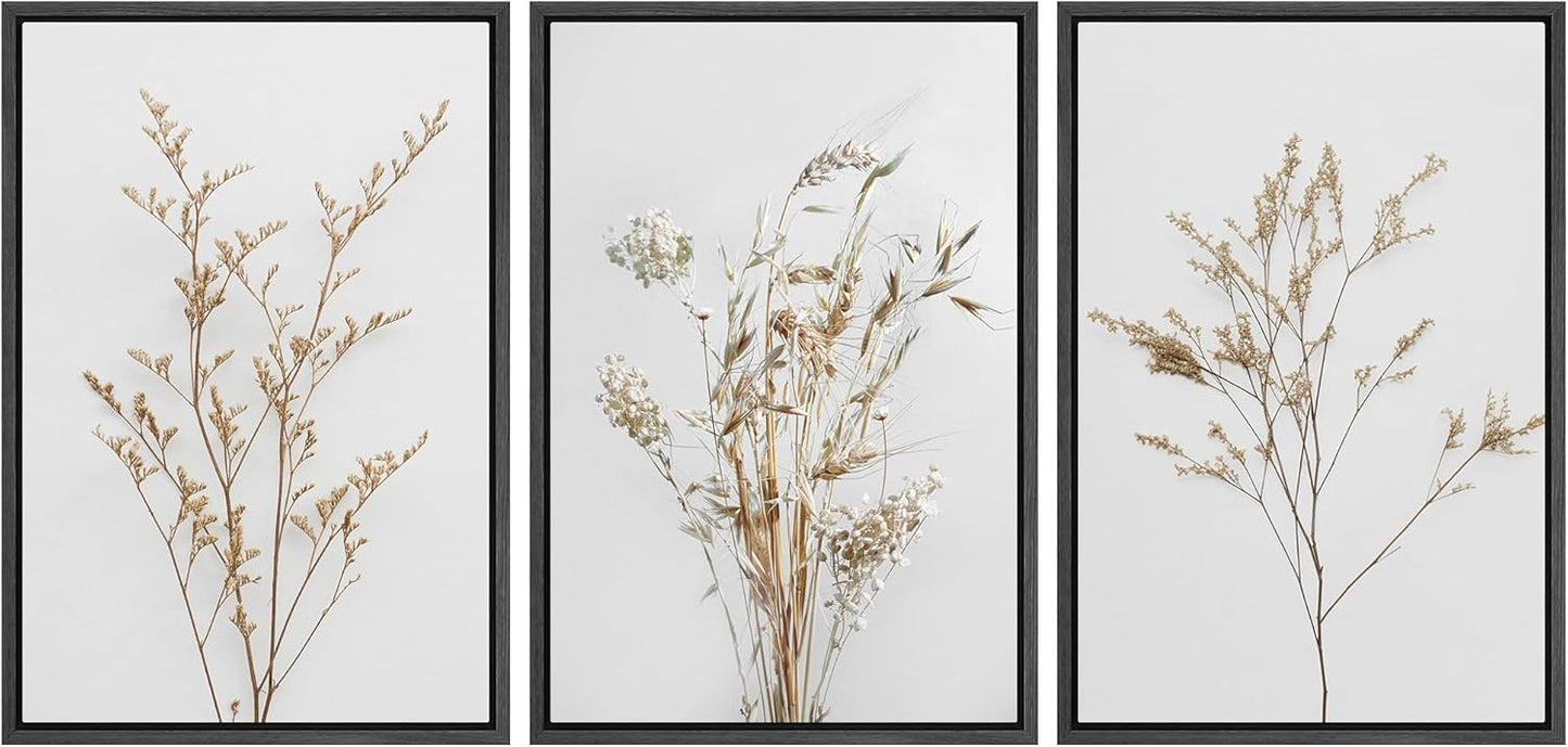 MUDECOR Framed Canvas Print Wall Art Wildflower Floral Decor