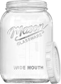 1 Gallon Glass Jar with Airtight Lid - Large Wide Mouth Mason Jar