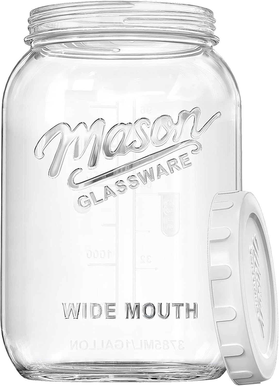 1 Gallon Glass Jar with Airtight Lid for Food Storage Needs