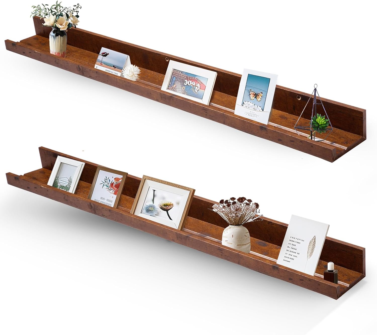 Muzilife 45.3in Large Floating Wall Ledge Shelves for Home