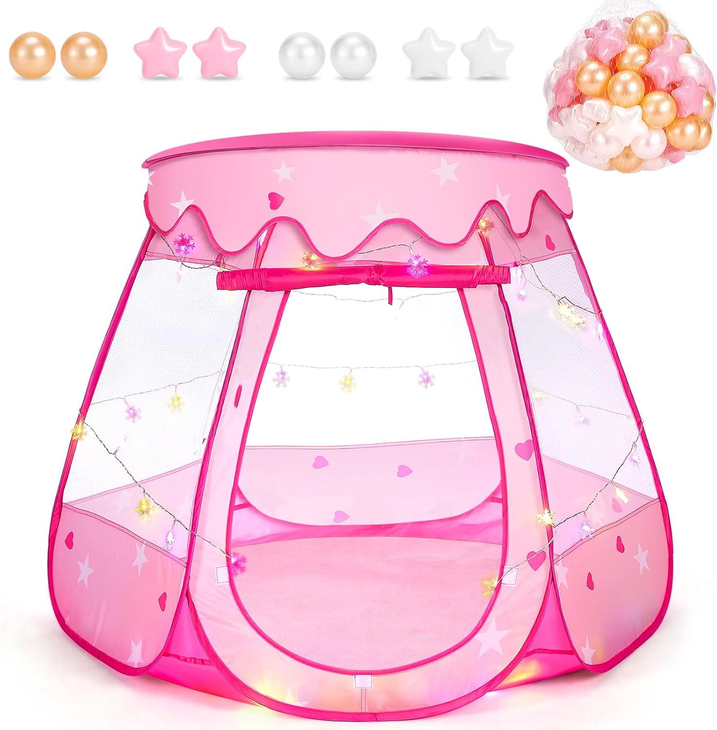 Pop-Up Princess Ball Pit Set for Toddlers | Bacare