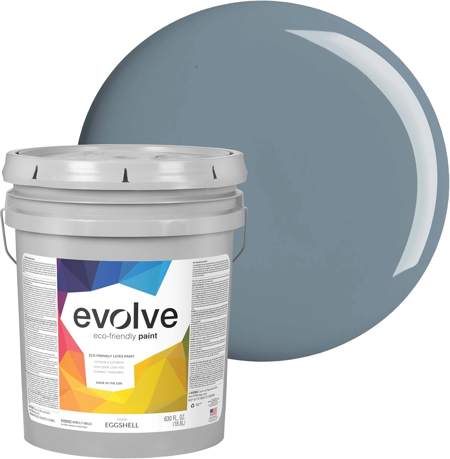 EVOLVE Paint & Primer: Eco-Friendly Slate Blue for Interiors