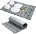 Large Stone Drying Mat for Kitchen Counter 24x16 - Fast Dry, Foldable