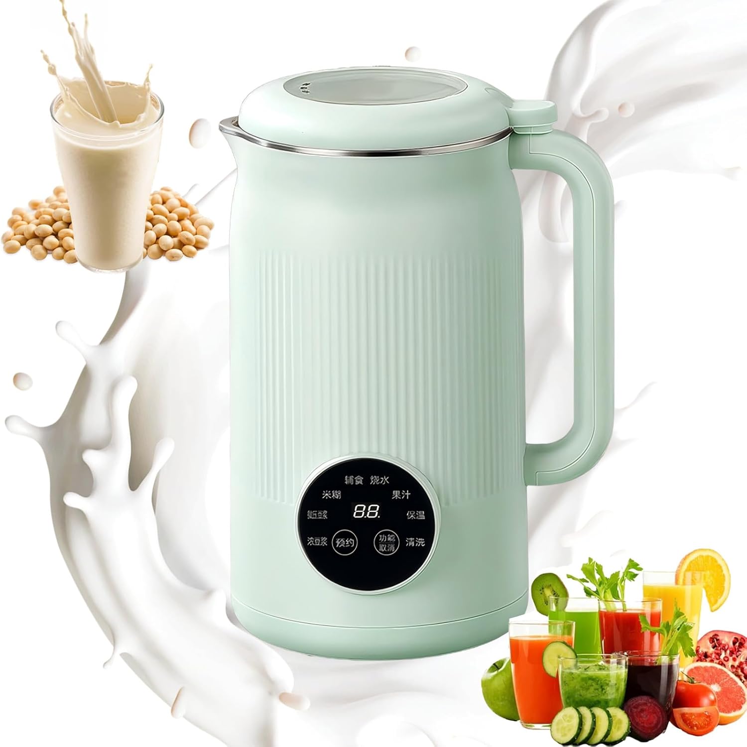 Nut Milk Maker + Baby Food Processor - 10 Blades, Cyan