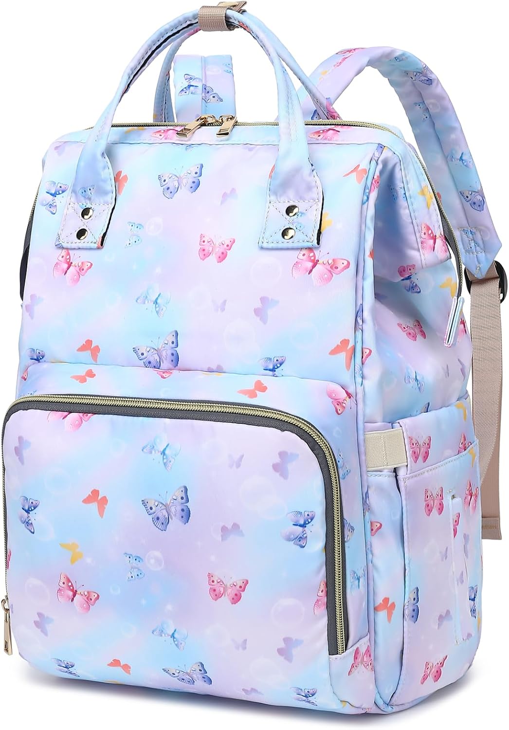 Butterfly Baby Diaper Bag Backpack for Girls and Boys - Large