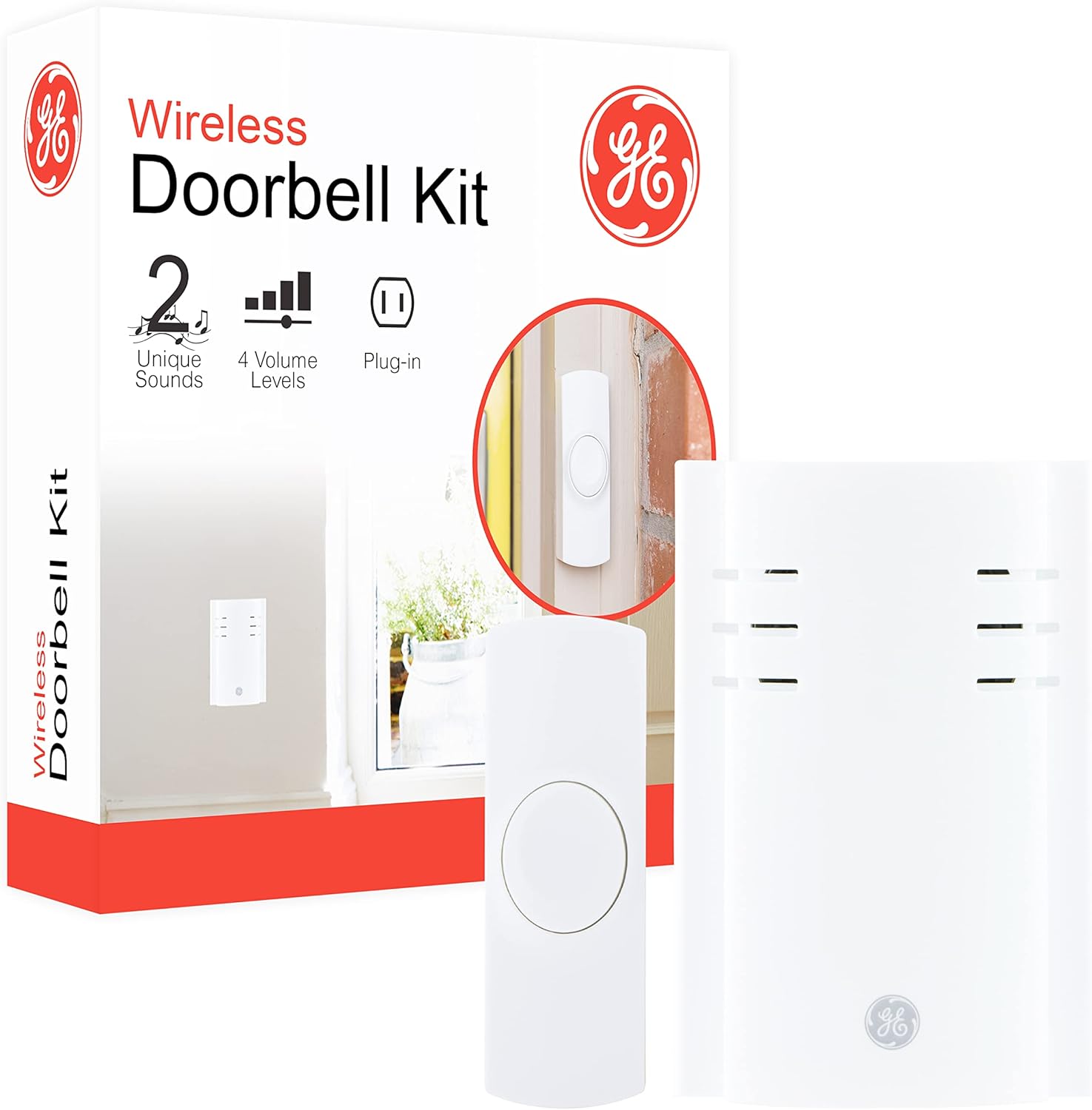 GE Wireless Doorbell Kit - Classroom Ready, 150 Ft Range