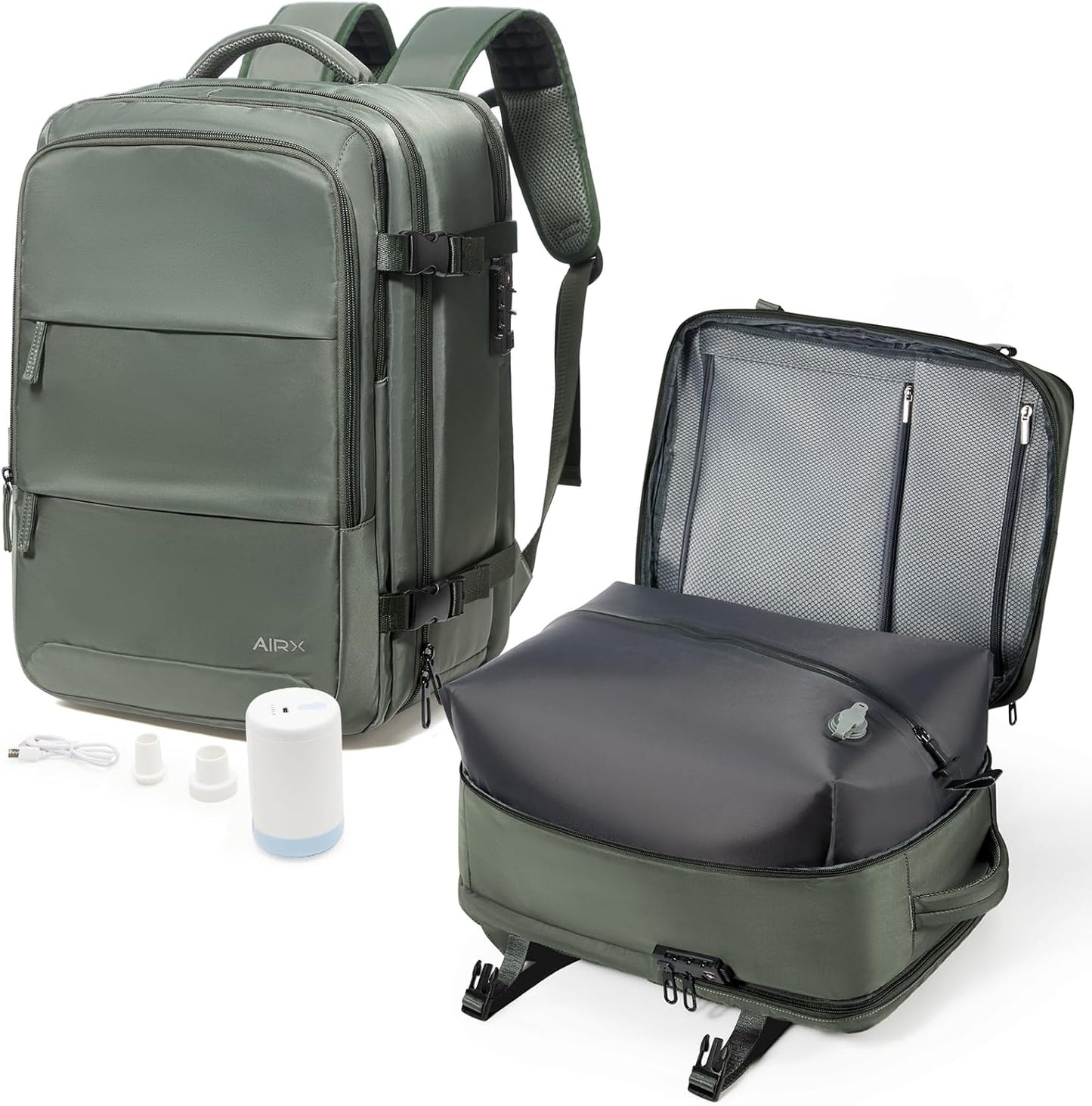 VGCUB Travel Vacpack Backpack with Vacuum Pump for Business