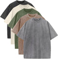 T-Shirts Pack Unisex Cotton Crew T Shirts Bulk - Comfortable Vintage