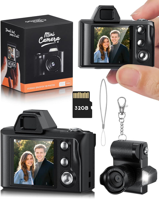 Small Digital Camera with 32GB Card for Travel and Daily Use