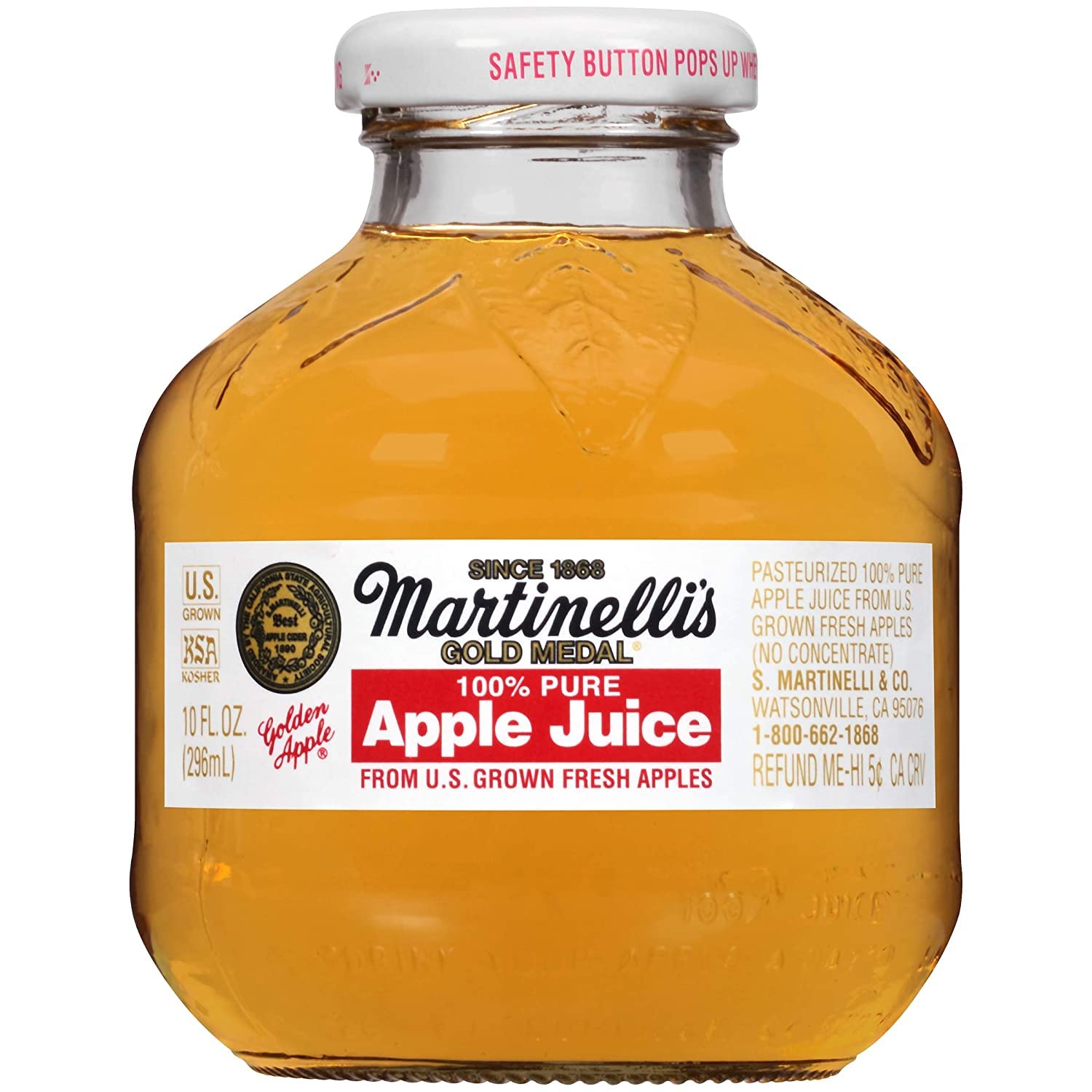 100% Pure Apple Juice by Martinelli's - Refreshing & Healthy