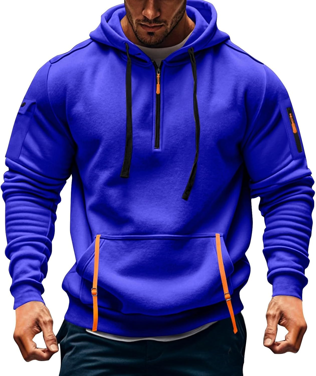 Vintage Cargo Hoodie for Active Men