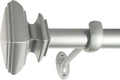 Decopolitan Square Adjustable Curtain Rod Set - 36 to 72-Inch Nickel