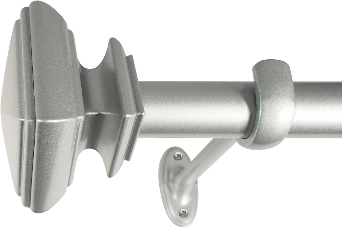 Decopolitan Square Adjustable Curtain Rod Set - 36 to 72-Inch Nickel