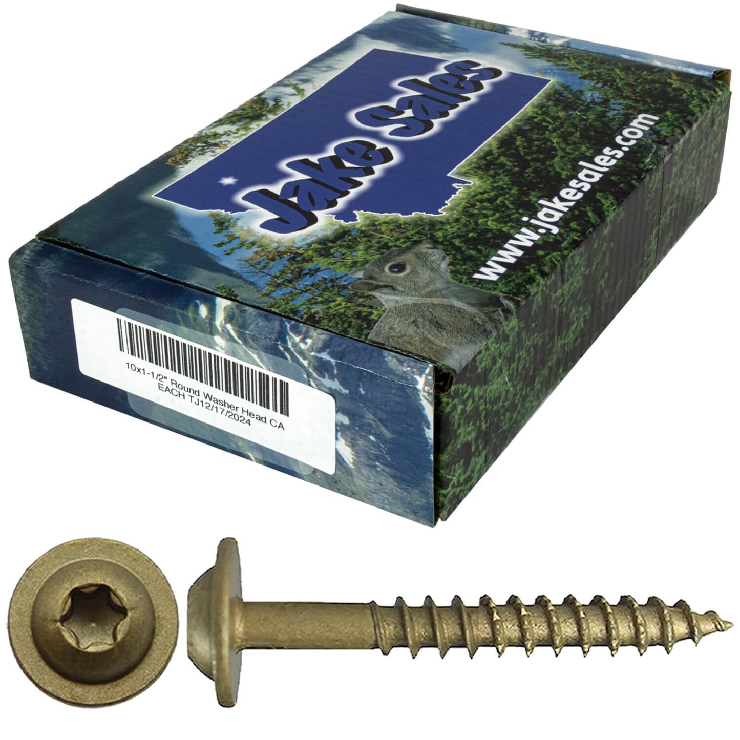 10 x 1-1/2 in Bronze Star Drive Screws for Wood Projects