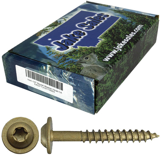 10 x 1-1/2 in Bronze Star Drive Screws for Wood Projects