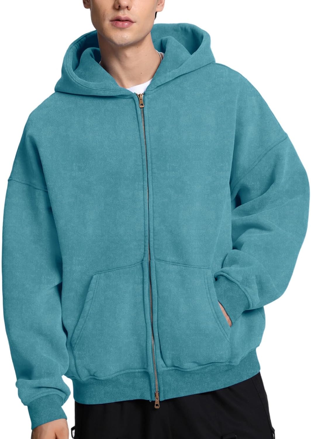 FAIABLE Oversized Acid Wash Hoodie for Men and Women