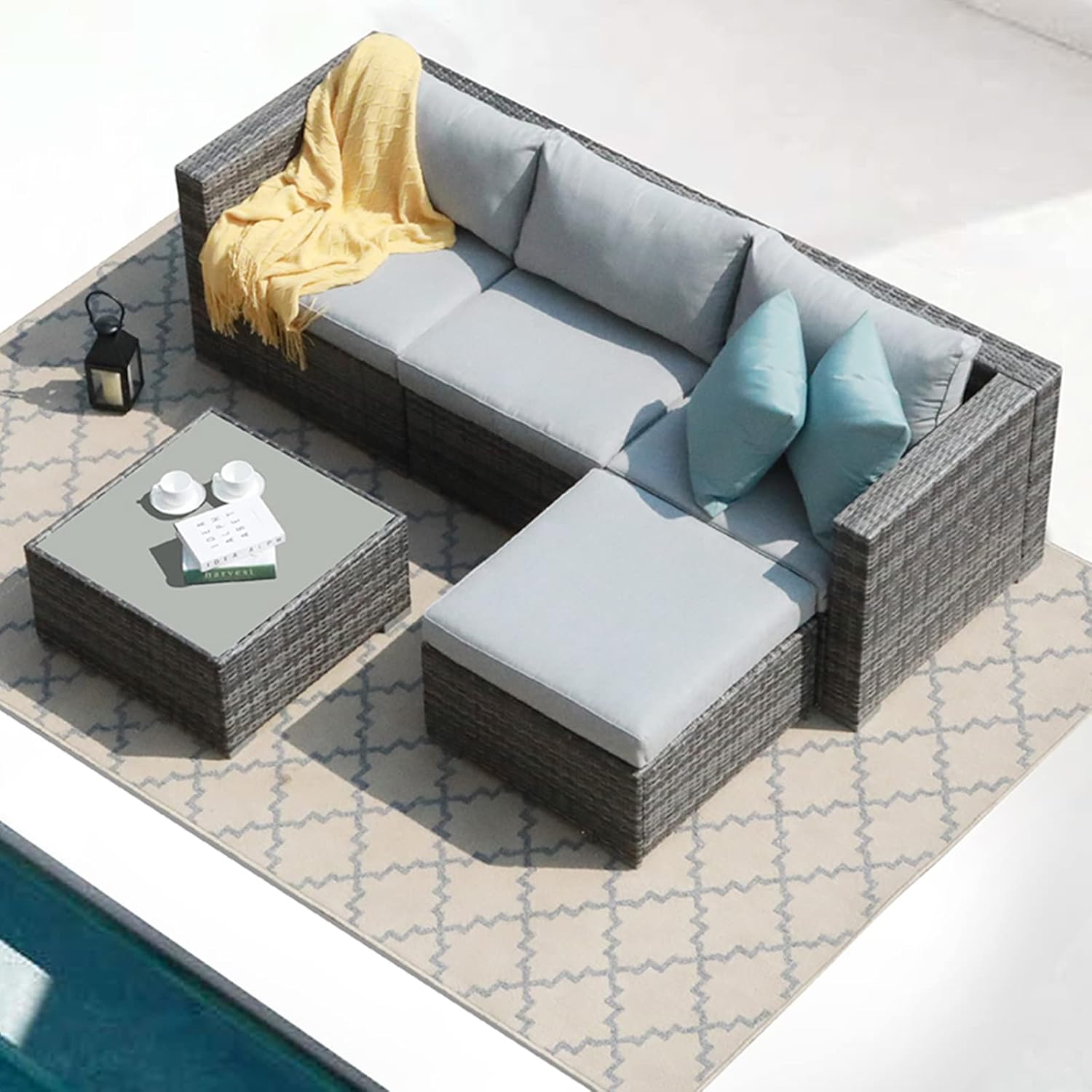 Patiorama 5 Piece Outdoor Patio Furniture Set for Relaxation