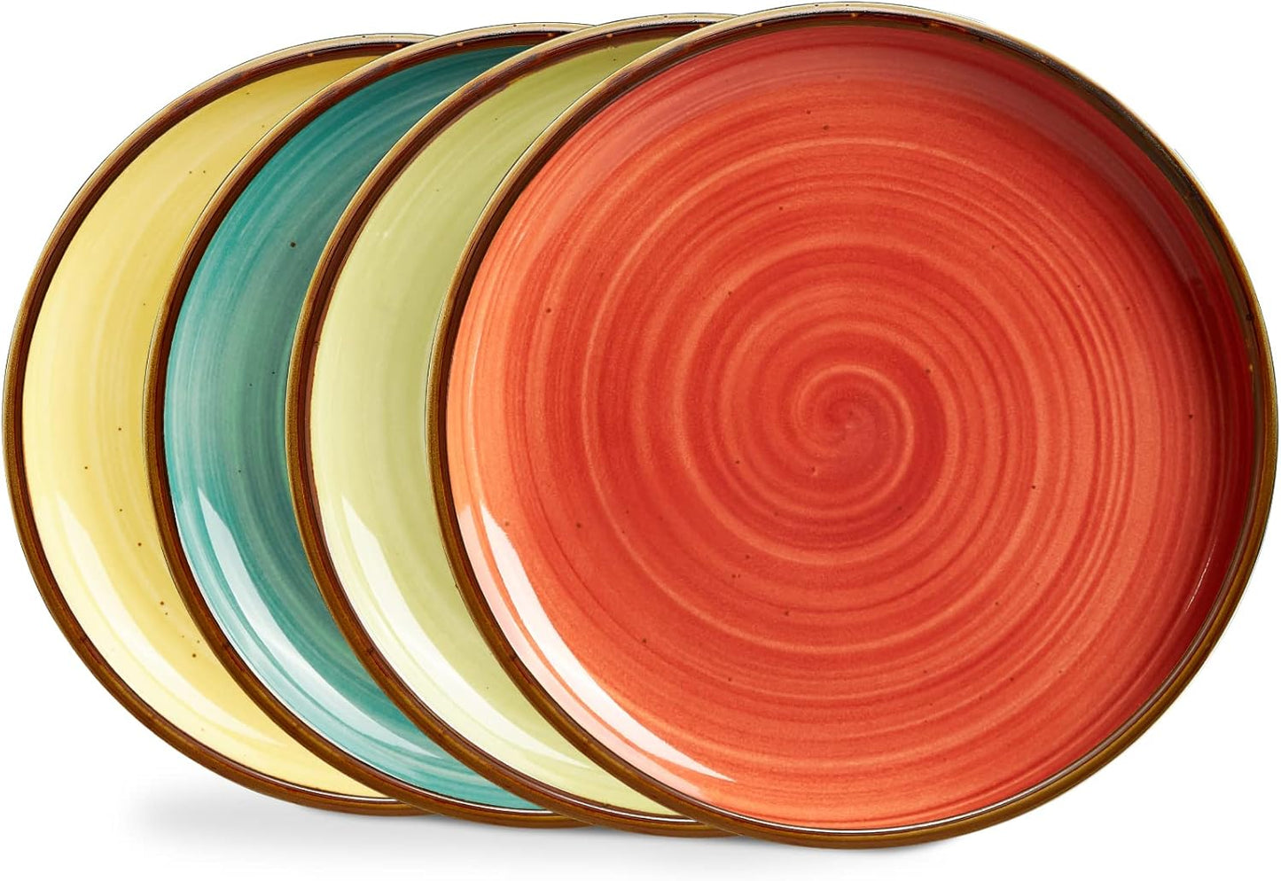 ONEMORE Porcelain Plates Set for Large Dinner and Dessert Use