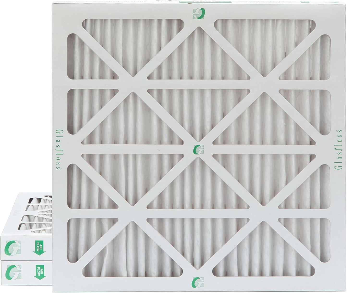 Glasfloss MERV 10 Pleated Air Filters for AC and Furnace 3 Pack