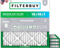 Filterbuy 16x16x1 Air Filter MERV 8 Essential Dust & Allergy Defense