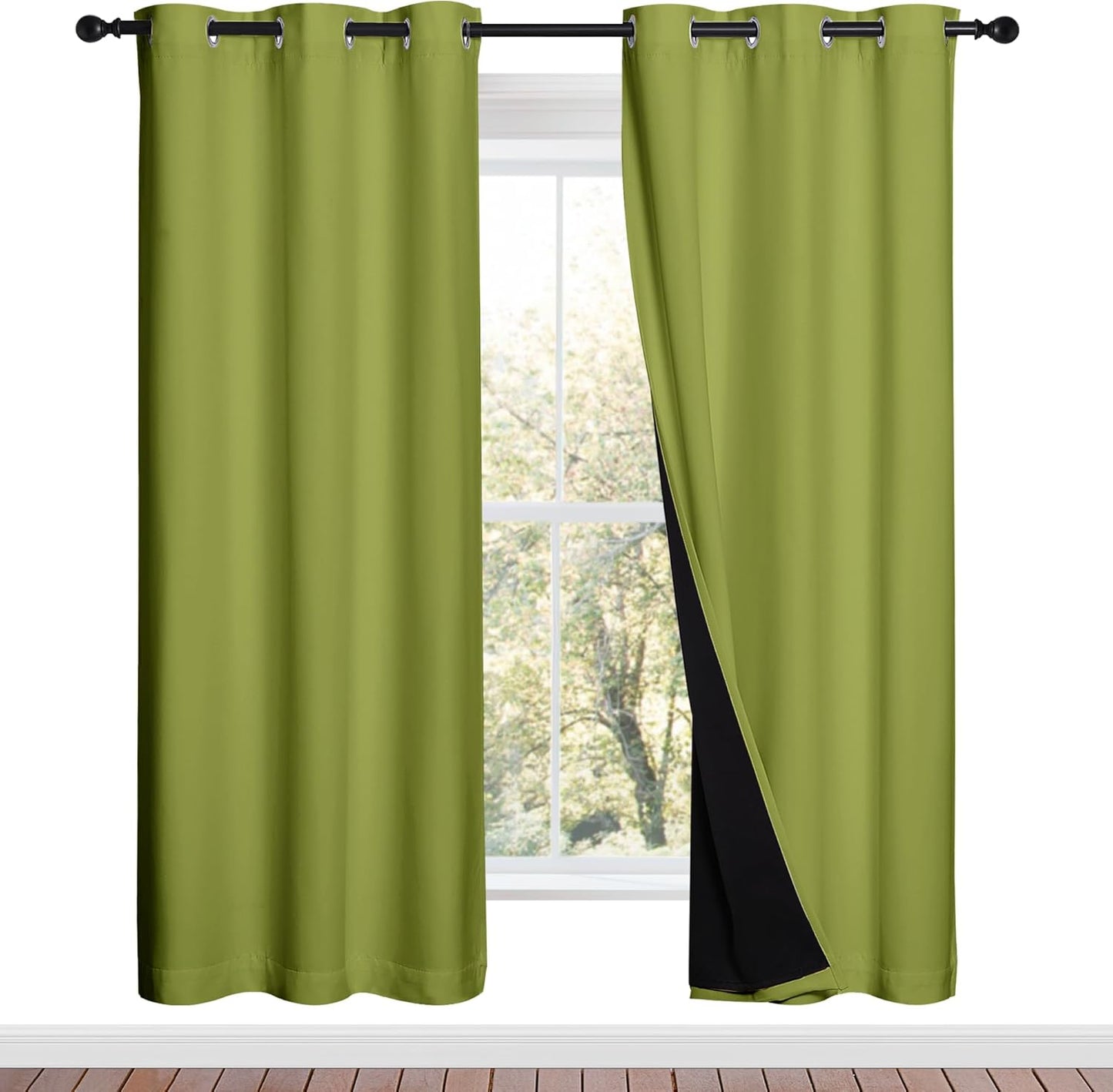 NICETOWN 100% Blackout Window Curtain Panels for Total Darkness