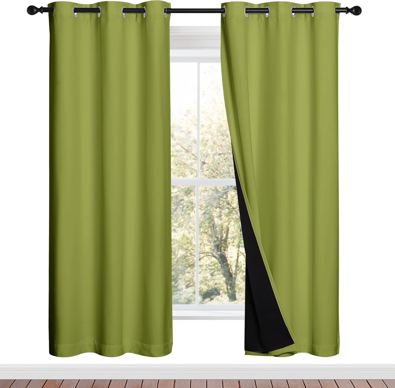 NICETOWN 100% Blackout Window Curtain Panels for Total Darkness