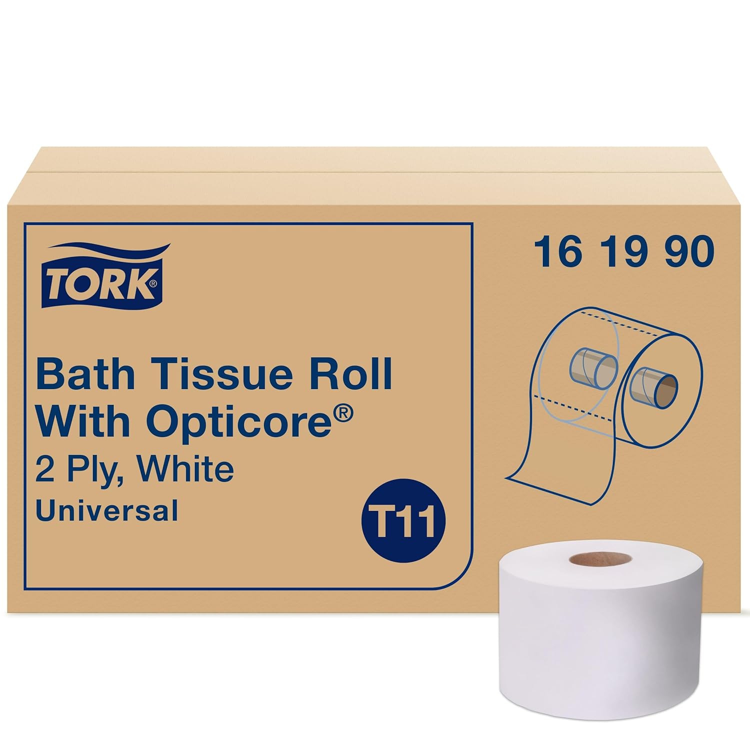 Tork OptiCore Mid-size Toilet Paper Roll for Hygiene and Value