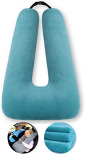 Travel Pillow Car Pillow Kid Car Sleeping Aid for Road Trips - Emerald