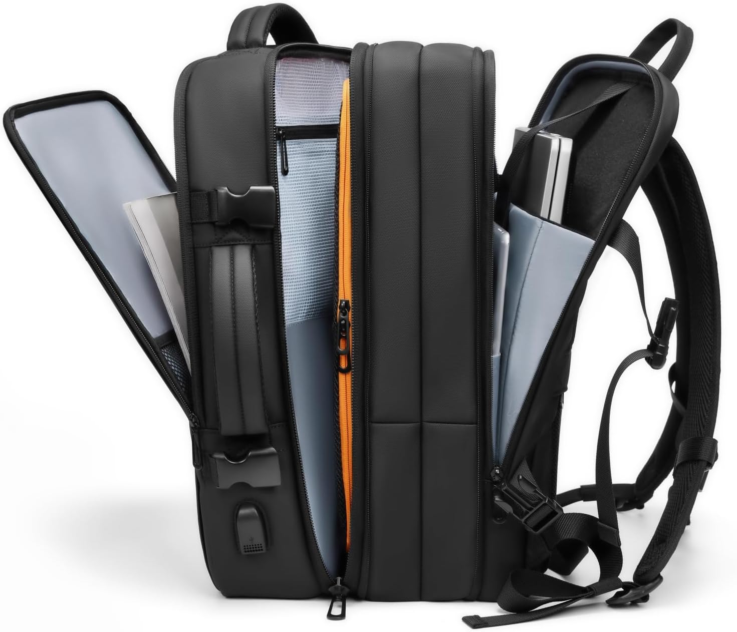 Expandable Travel Backpack for Men - Water-Resistant Design