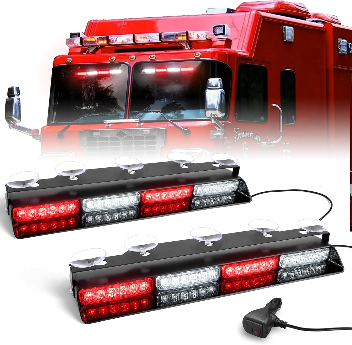 HLauto 6Z4J Emergency Dash Strobe Lights for Safety Vehicles
